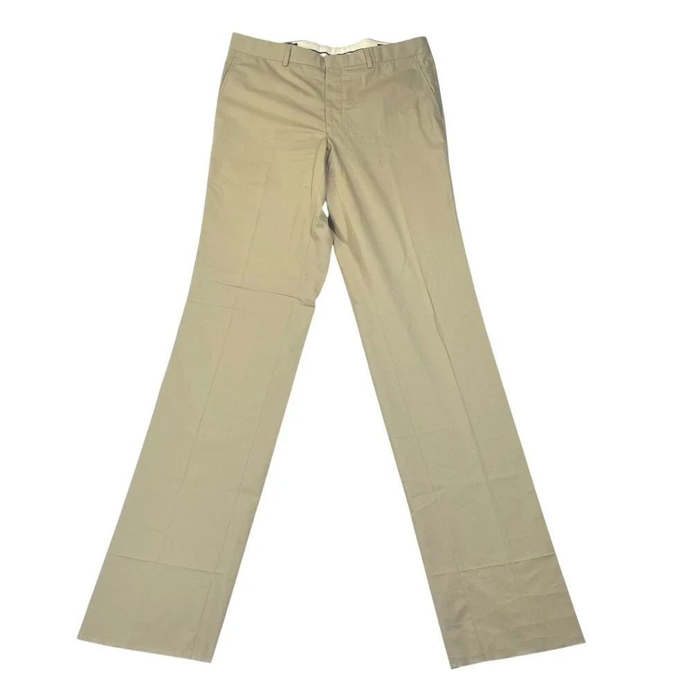 Vintage 90s Polo Ralph Lauren Chino Dress Pants Khaki Cotton ITALY Preppy Sz 34